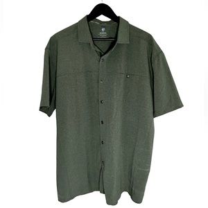 Kuhl Optimizr SS Men's Button Up Short Sleeve Green/Gray Color XXL